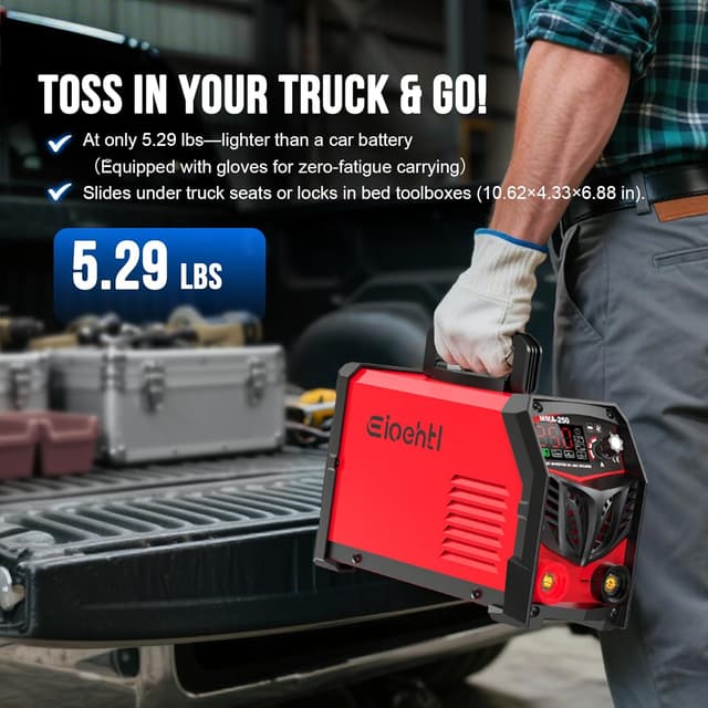 Thumbnail 6 de Eioehtl 250Amp Dual Voltage Stick Welder (110V/220V) with LED ARC Display, IGBT Inverter Kit