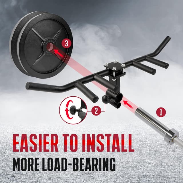 Detalle de Yes4All manico landmine multi-grip 550LBS con presa a T (Rowing, Viking Press) per bilanciere da 2”