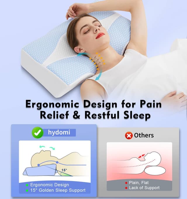 Detalle de Ergonomic Cervical Memory Foam Neck Support Pillow 5X