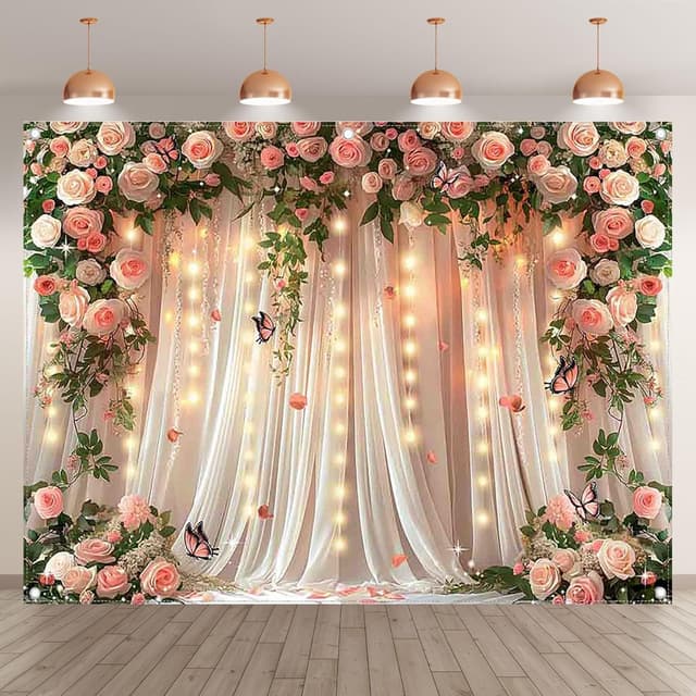 Thumbnail 1 de Luminora Fabric 8x6ft Valentine's Day Backdrop