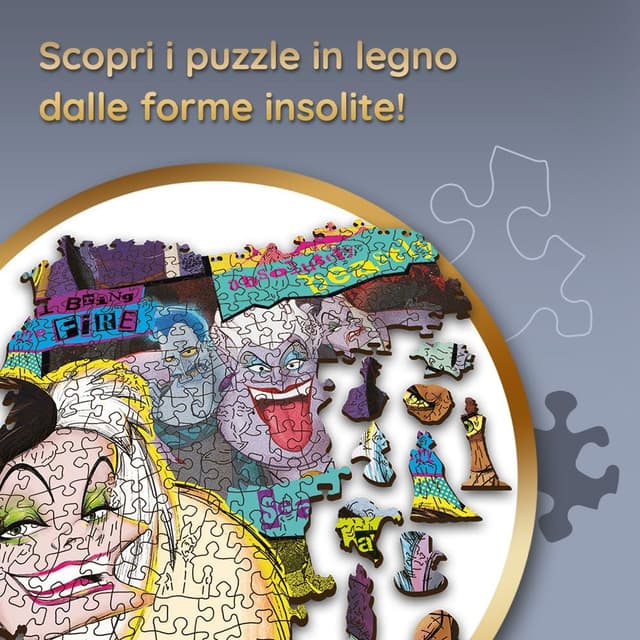 Detalle 2 de Trefl puzzle di legno Disney Villains 1000 pezzi