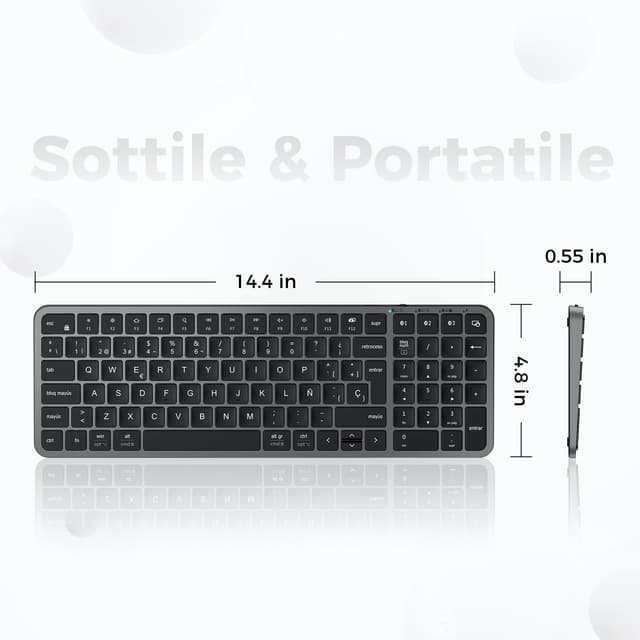 Thumbnail 9 de iClever BK20 Teclado Bluetooth Inalámbrico para MacBook y Tablet 🖥