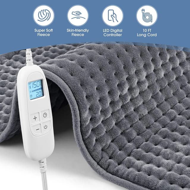 Thumbnail 4 de FluffyWarmth Electric Heating Pad 17"x33" ♨