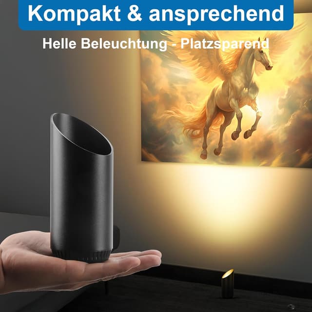 Detalle de HUAEU Foco LED de 6W 🛋️ Luz cálida, interruptor, negro 1U