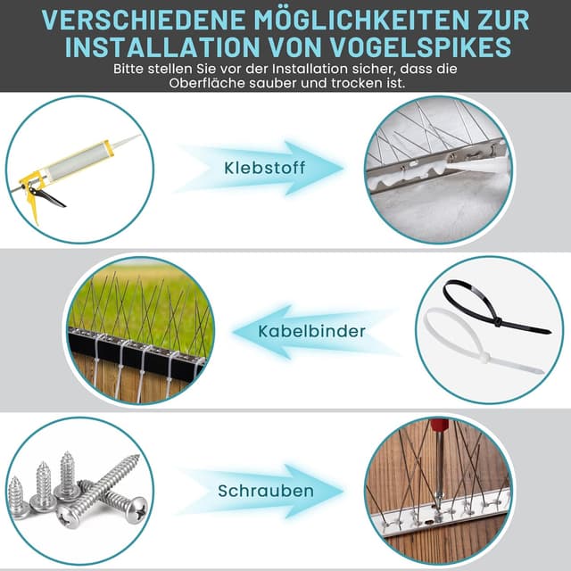 Thumbnail 4 de 5M Pic Anti Pigeon Balcon Acier Inoxydable