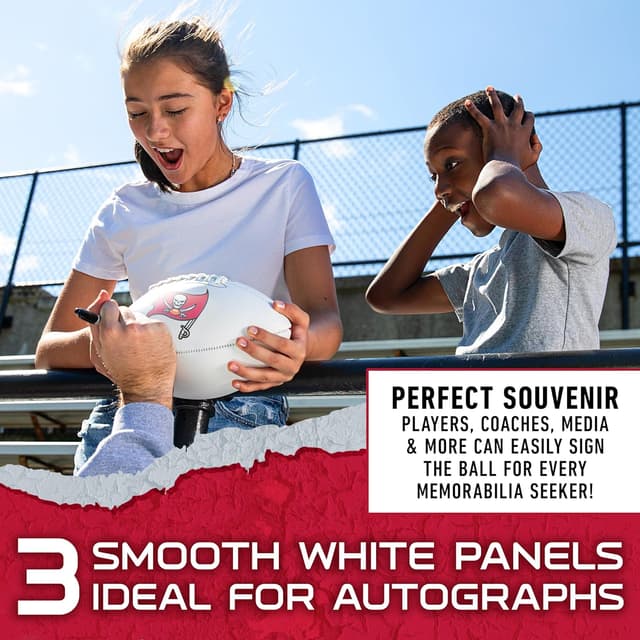 Detalle 2 de Franklin Sports NFL Autograph Football (Official Size) - Tampa Bay Buccaneers Souvenir for Signatures