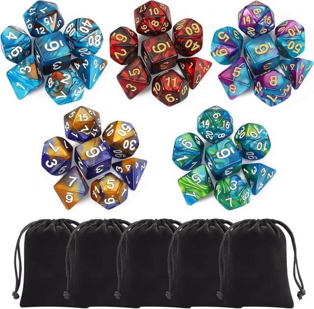 Imagen de CiaraQ Polyhedral Dice Set 35pcs en OfertitasTOP