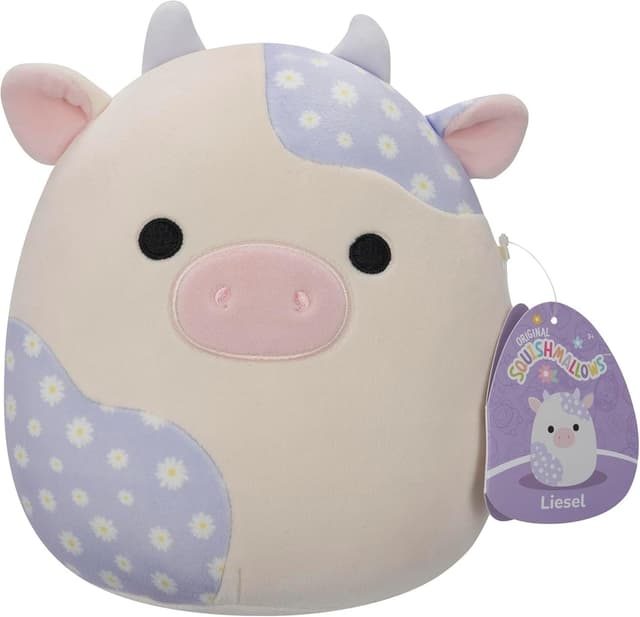 Detalle de Squishmallows SQER01486 – Liesel die Kuh mit Blumenmuster (offizielles Plüschtier, 19 cm)