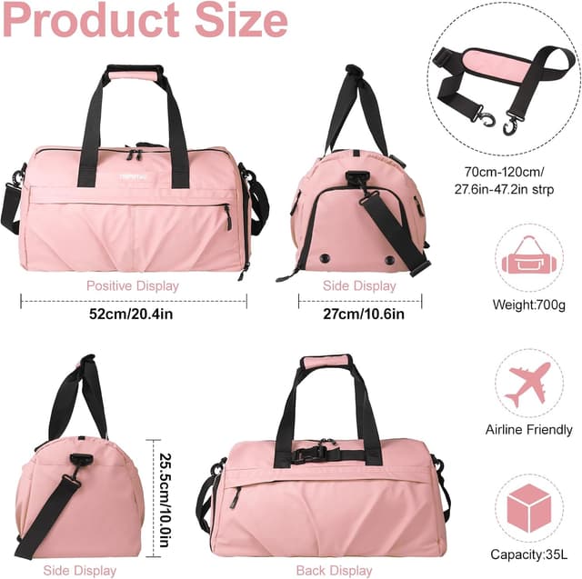 Detalle 2 de DBPBToU Bolsa Deporte Rosa 35 L