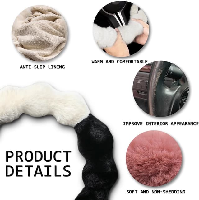 Thumbnail 2 de Pahajim Fluffy Steering Wheel Cover 36–39 cm