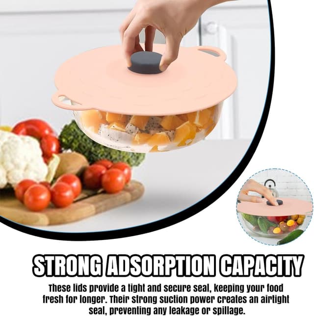 Detalle 1 de QUTHZZHY Silikon Deckel 5 Stücke 9,8–24,2 cm