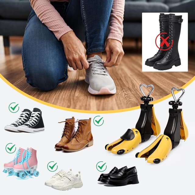 Thumbnail 4 de Ostyel Schuhdehner (2 Stück) für Damen & Herren – einstellbare Breite und Länge zum Aufweiten von Schuhen