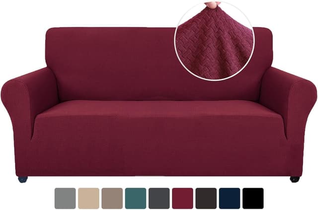 Detalle de Ystyle Copridivano 2 posti con braccioli elasticizzato antigraffio per gatti Bordeaux