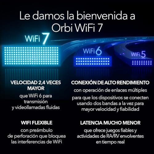 Thumbnail 9 de NETGEAR Orbi Serie 970 RBE972S Router + satélite, WiFi 7 27 Gbps