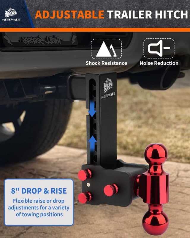 Thumbnail 3 de METOWARE Adjustable Trailer Hitch 18,000 lb