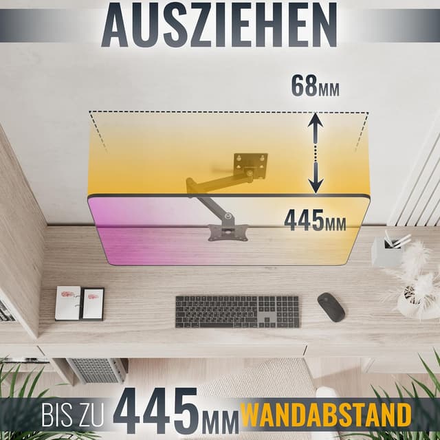 Detalle 1 de RICOO R02-11 Monitor Wandhalterung VESA bis 20 kg