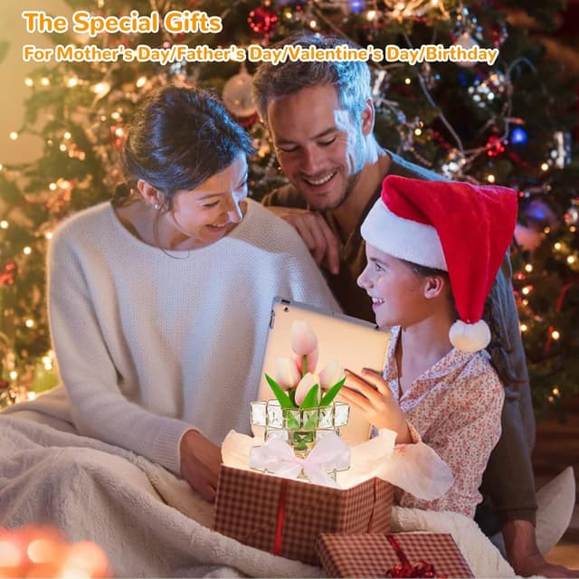 Detalle de Mumisuto Nachtlicht Tulpen 12 x 24 cm