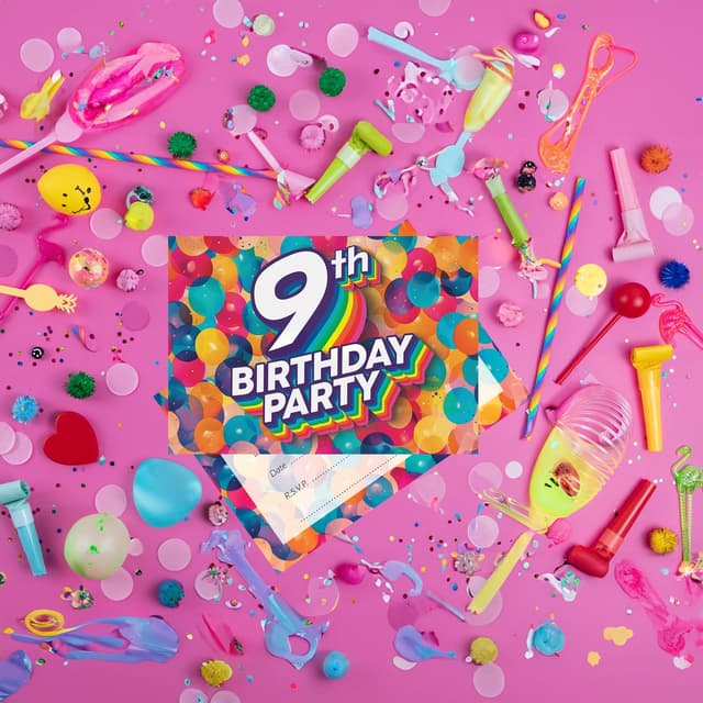 Thumbnail 5 de 9th Birthday Party Invitations Kids 36 Pack