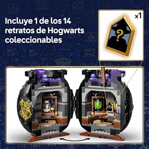 Detalle de LEGO Harry Potter 76464 Caldero: Aula de Pociones Secretas con minifiguras de Snape y Hermione