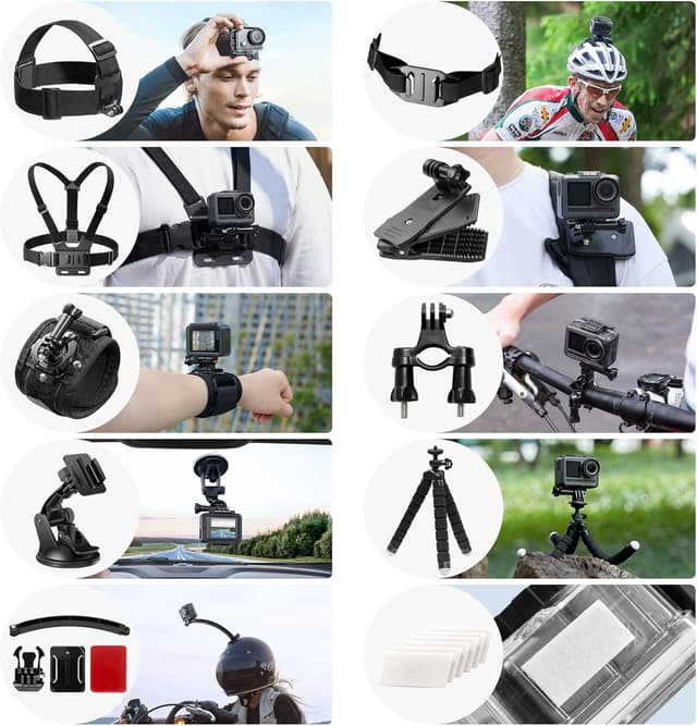 Detalle de AKASO 60 in 1 Accessory Kit for Action Cameras