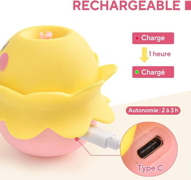 Detalle 2 de LIFLIX Jouet interactif automatique pour chat à plumes, rotation 360° et LED (rose)