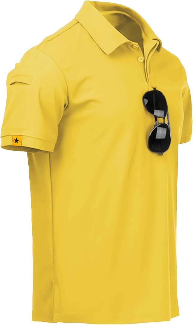 Detalle de ZITY Men’s Short-Sleeve Polo Shirt with Performance Stretch, Moisture Wicking & Pocket