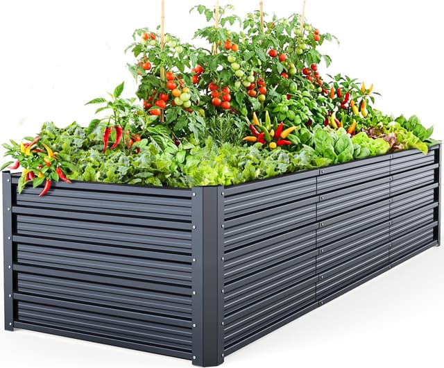 Imagen de Ohuhu Metall Hochbeet 240x90x60 cm en OfertitasTOP