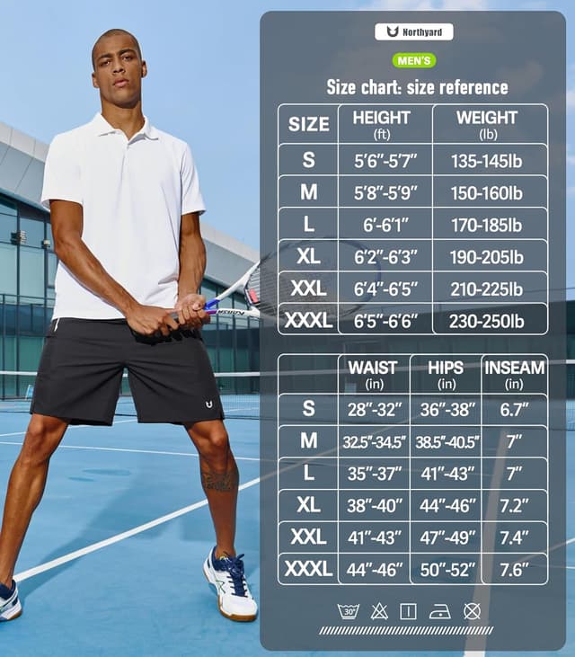 Detalle 2 de NORTHYARD Men’s Running Athletic Shorts (5",/7",/9",) – Quick-Dry Gym & Workout Shorts