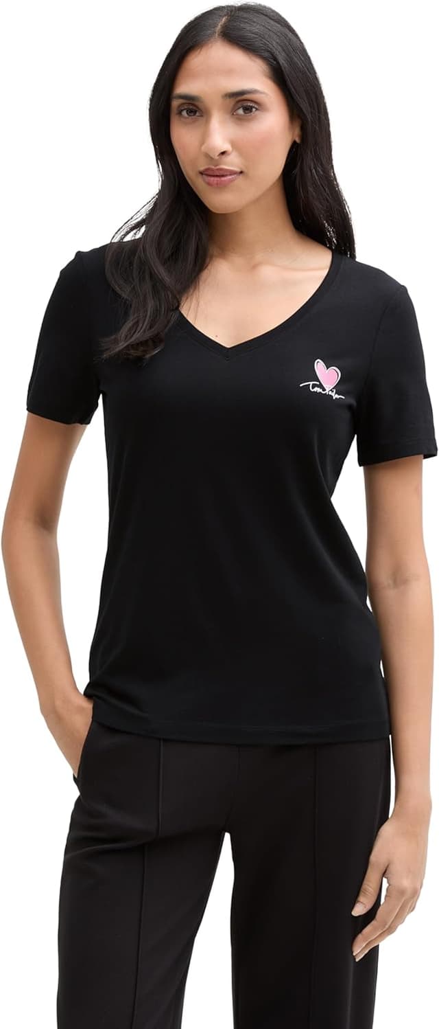 Detalle 2 de TOM TAILOR 1046579 T-Shirt Donna: comoda e dal fit versatile
