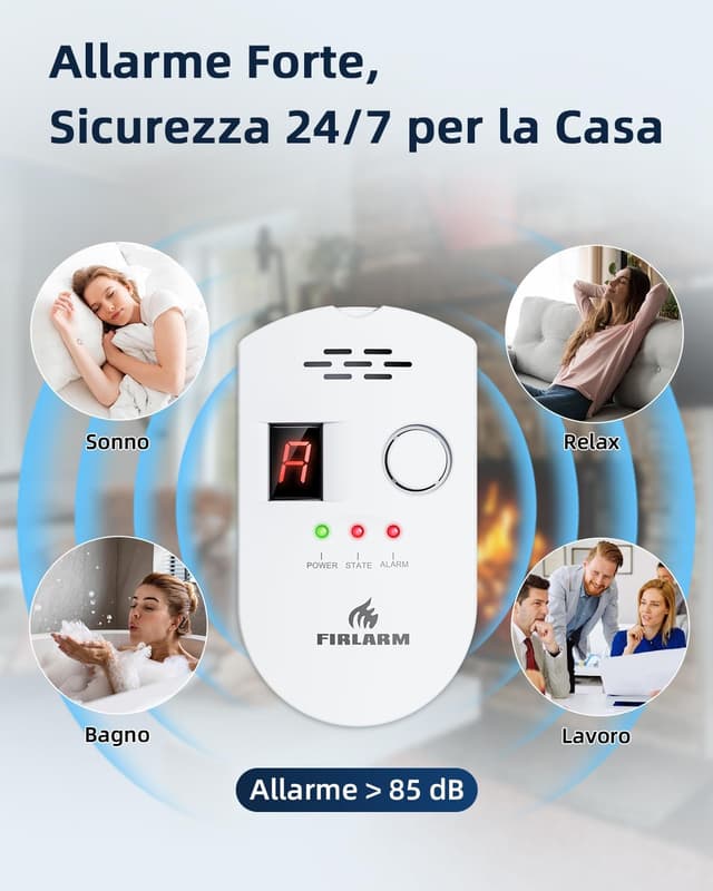 Detalle 1 de Firlarm rilevatore fughe gas GPL 3% LEL