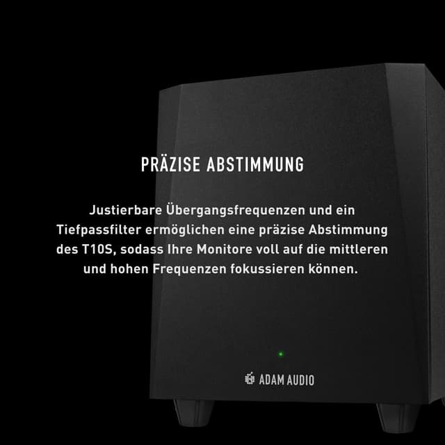 Detalle de ADAM Audio T10S aktiver Subwoofer für Aufnahmen, Mischungen und Mastering