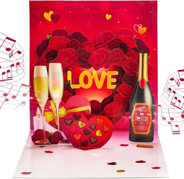 Imagen de DTESL Valentine's Day Pop Up Card 🎴 en OfertitasTOP