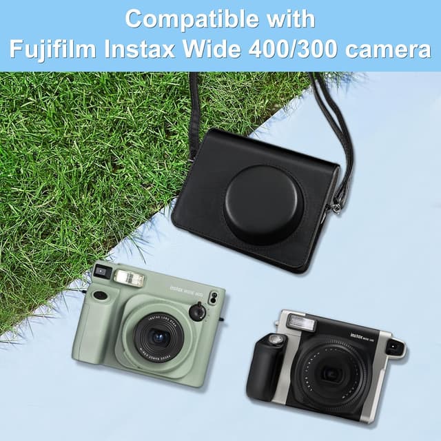 Detalle de FINTIE Tasche für Fujifilm instax Wide 400 – Schutz-Hülle mit abnehmbarem Schulterriemen