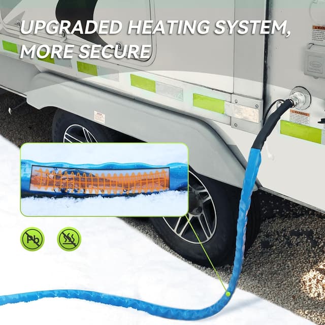 Thumbnail 2 de RVMATE Heated Water Hose for RV 50FT -20°F Thermostat 🫗