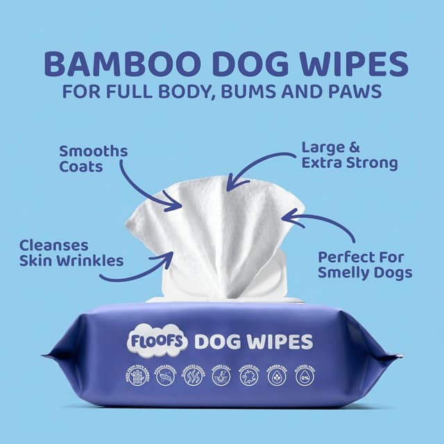 Detalle 2 de Floofs Antibacterial Dog Wipes 100 Pack