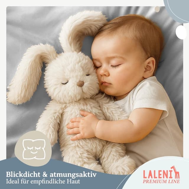 Detalle 2 de Laleni Premium Spannbettlaken 50x89 cm aus 100% Baumwolle, für Baby- & Kinderbett (grau), OEKO-TEX zertifiziert