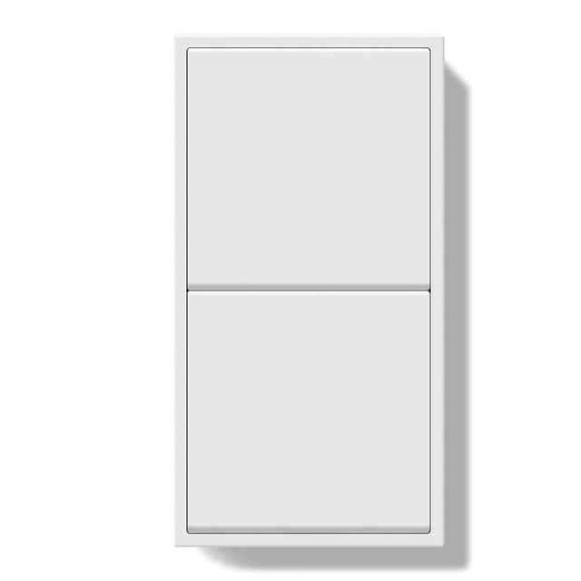 Detalle de BSEED Lichtschalter Unterputz 1-fach 1-Wege + 1-fach 1-Wege mit PC-Rahmen, weiß