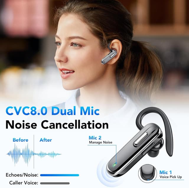 Detalle 2 de Bluetooth Headset mit Mikrofon CVC8.0