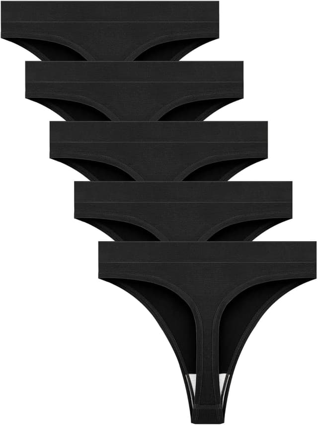 Thumbnail 6 de VOENXE Lot de 5 strings tanga sans couture à haute taille