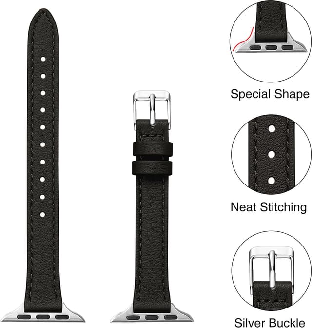 Detalle de SUNFWR leather Apple Watch strap 38 41mm