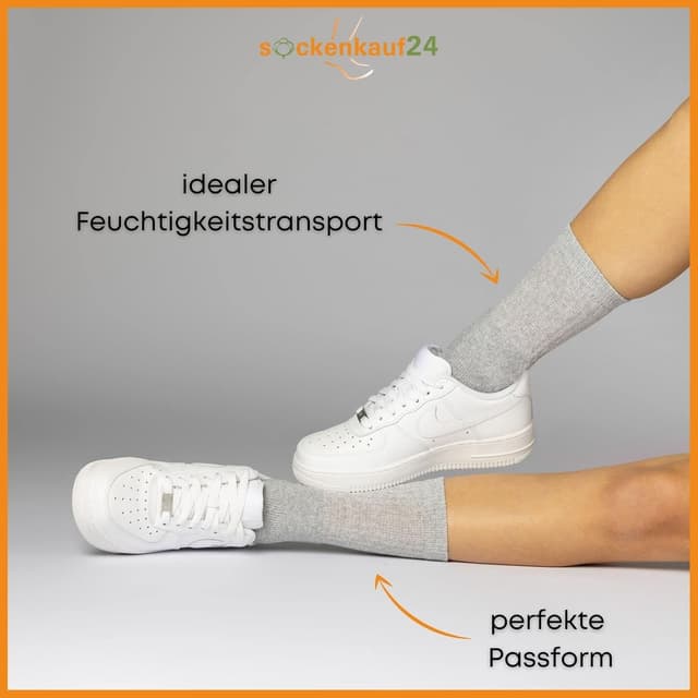 Detalle de 10/20/30 Paar Sportsocken & Tennissocken aus Baumwolle – für Herren und Damen, ohne drückende Nähte