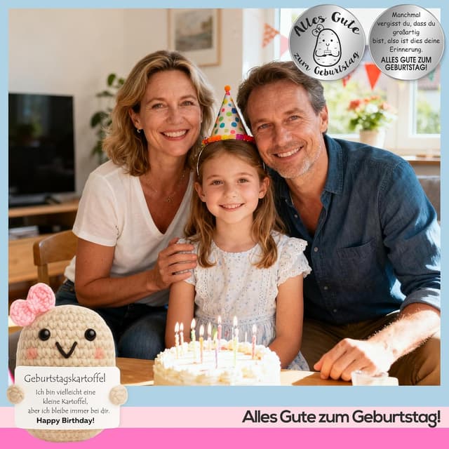 Detalle 1 de Tixlux Pocket Hug Strick-Kartoffel Glücksbringer