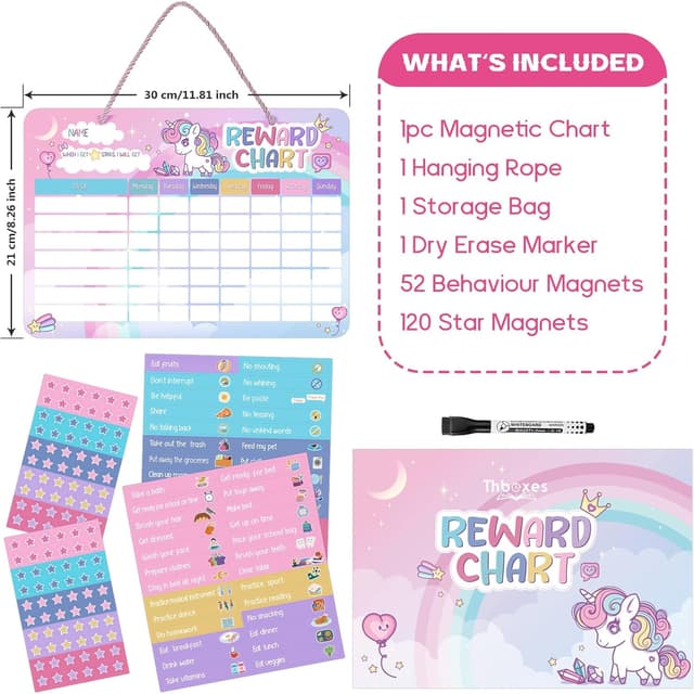 Detalle 2 de Magnetic Reward Chart for Kids 52 stickers