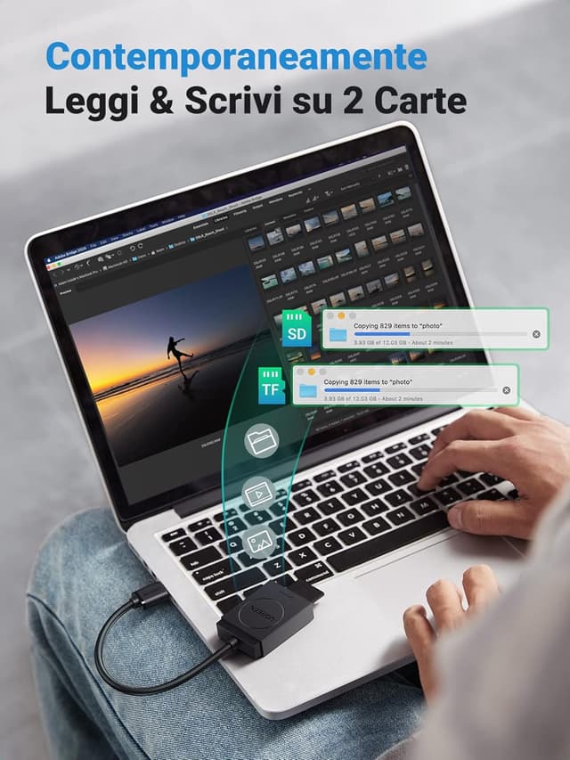 Detalle 2 de UGREEN USB 3.0 Card Reader 5 Gbps