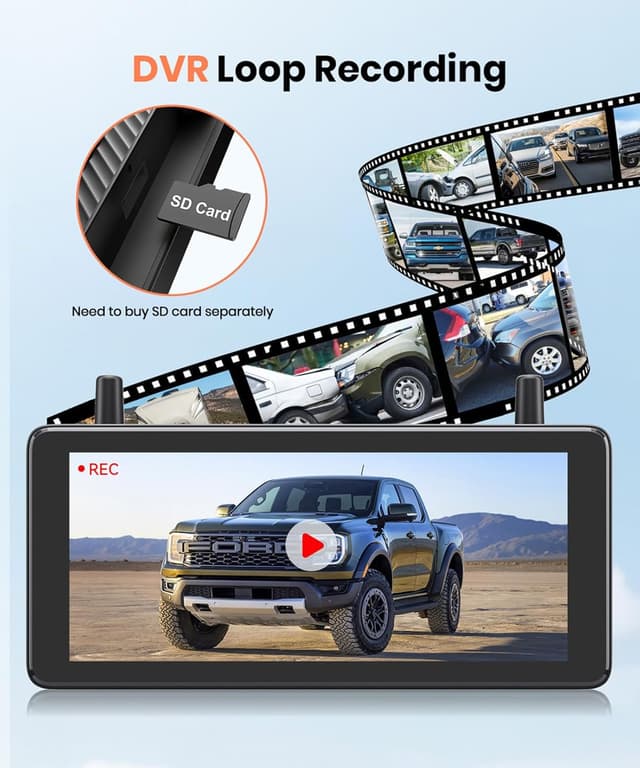 Thumbnail 5 de AUTO-VOX 7.2" Solar Wireless Reversing Camera 1080P