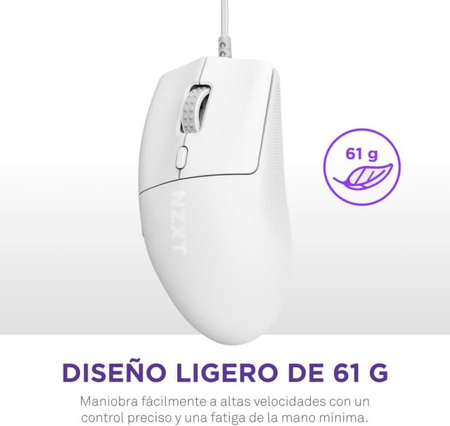 Detalle 2 de NZXT Lift 2 Ergo 🖱️ | Ratón Ligero y Ergonómico para Juegos