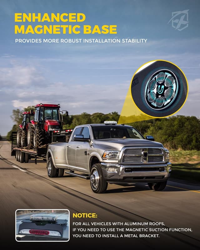 Thumbnail 3 de Xprite Upgraded 12" 72LED Rooftop Mini Strobe Light