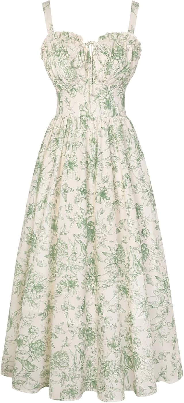 Detalle de SCARLET DARKNESS Robe d’été décontractée pour femme sans manches à motif floral