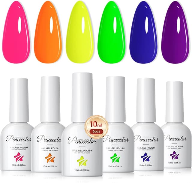 Imagen de PEACECOLOR Vernis Semi Permanent Néon 10ML 🎨 en OfertitasTOP
