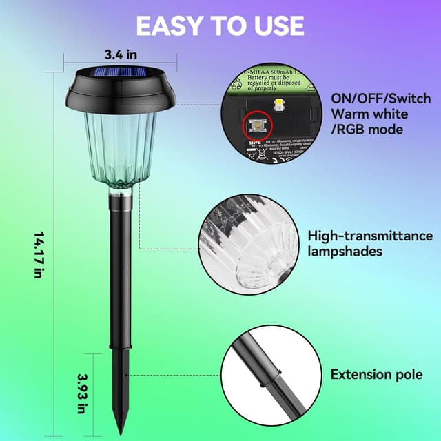 Thumbnail 6 de TECKNET Solar garden lights 8 pack